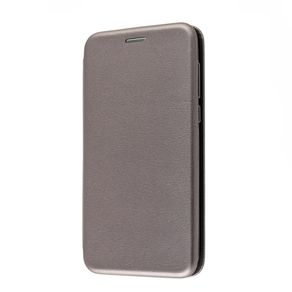 Чехол-книжка FaisON для SAMSUNG Galaxy M11, PREMIUM, CA-17, экокожа, с силиконовым креплением, на магните, цвет: серебряный-1