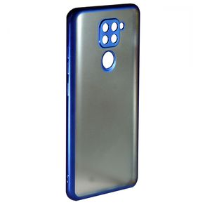 Чехол силиконовый FaisON для XIAOMI Redmi Note 9/ Redmi 10X 4G, Stylish, тонкий, прозрачный, глянцевый, цвет: синий-1