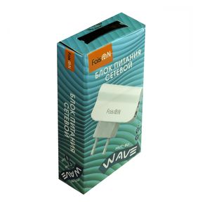 Блок питания сетевой 2 USB FaisON, HUT-90, Wave, 2400mA, пластик, цвет: белый-2