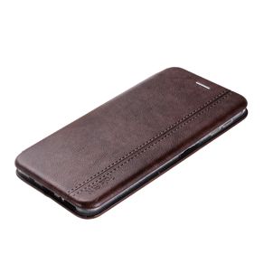 Чехол-книжка FaisON для HUAWEI Honor 9S, PREMIUM Line, CA-11, экокожа, с силиконовым креплением, на магните, цвет: коричневый-2