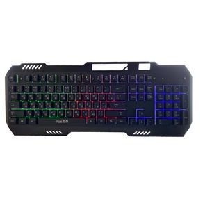 Клавиатура проводная FaisON, MECHANICS, KB521, мембранная, подсветка, USB, цвет: чёрный, в техпаке*-1