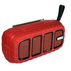 Колонка портативная FaisON, SPNR-5018fm, пластик, Bluetooth, FM, TF,  TWS, USB, AUX, цвет: красный-1