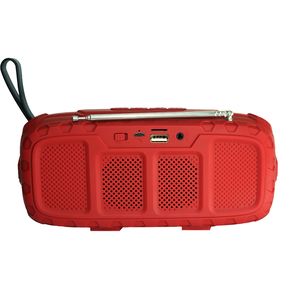 Колонка портативная FaisON, SPNR-5018fm, пластик, Bluetooth, FM, TF,  TWS, USB, AUX, цвет: красный-3