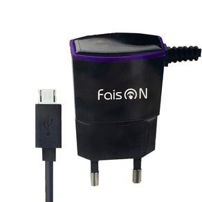 Устройство зарядное сетевое микро USB FaisON, P-10, 1000mAh, цвет: чёрный-1