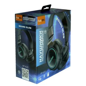 Наушники полноразмерные FaisON HP-K20, SOUND GLOW, bluetooth, TF, подсветка, цвет: черный, в техпаке*-4