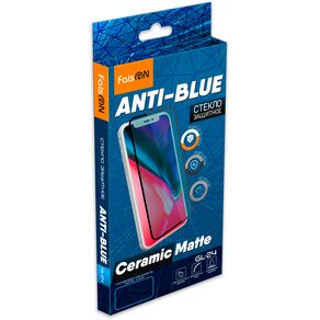 Стекло защитное FaisON для APPLE iPhone X/XS/XI Pro, GL-24, Ceramic Matte, Anti-Blue, 0.4 мм, 2.5D, матовый, полный клей, цвет: чёрный, в техпаке*-1