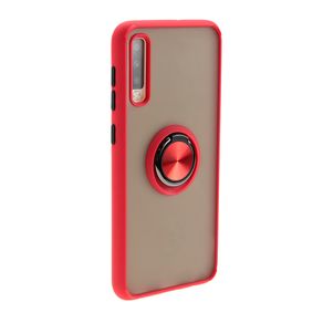 Накладка задняя FaisON для XIAOMI Mi10 Pro , Ring Series 2, пластик, силикон, матовая, держатель под палец, магнит, цвет: красный-1