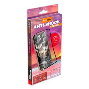 Стекло защитное FaisON для SAMSUNG Galaxy A01 Core/ M01 Core, GL-02, Anti-shock Ceramic, 0.33 мм, глянцевое, полный клей, цвет: чёрный, мятая упаковка-1