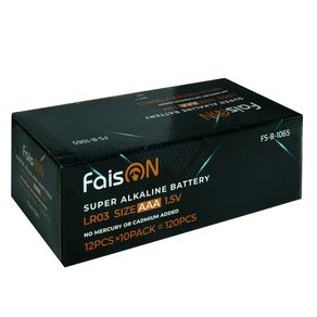 Батарейка AAA FaisON FS-B-1065 LR03-6*2BL Super Alkaline, 1.5B, 6 упаковок по 2 шт, (штучно отрезные, 12/120/960)-2