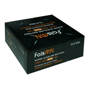 Батарейка AAA FaisON FS-B-1066 LR03-10BL Super Alkaline, 1.5B, (10/100/800)-2