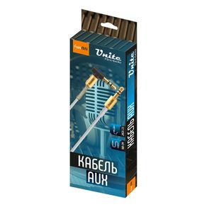 Кабель AUX, Jack 3,5mm(m) - Jack 3,5mm(m) FaisON FS-K-643W, Units, 1.0м, круглый, силикон, боковой, цвет: белый-2
