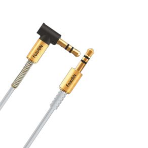 Кабель AUX, Jack 3,5mm(m) - Jack 3,5mm(m) FaisON FS-K-643W, Units, 1.0м, круглый, силикон, боковой, цвет: белый-1