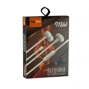 Наушники внутриканальные FaisON HP-F09, Mild, кнопка ответа, кабель 1.2м, цвет: серый, в техпаке*-2