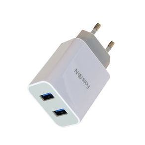 Блок питания сетевой 2 USB FaisON, HUT-100, Start, 2400mA, пластик, цвет: белый-1