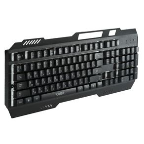 Клавиатура проводная FaisON, MECHANICS, KB521, мембранная, подсветка, USB, цвет: чёрный, мятая упаковка-3