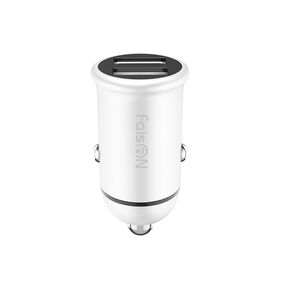 Блок питания автомобильный 2 USB FaisON А-37, Push, 2400mA, 12Вт, цвет: белый-1