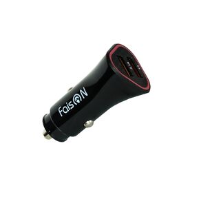 Блок питания автомобильный 2 USB FaisON A-6, Shape, 3.1A, цвет: чёрный, мятая упаковка-1