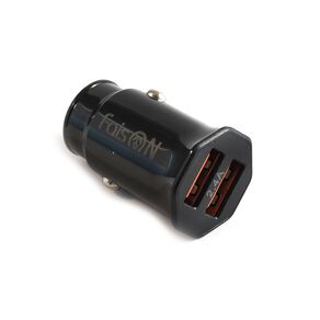 Блок питания автомобильный 2 USB FaisON A-20, EDGE, 2400mA, цвет: чёрный-1