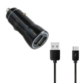 Блок питания автомобильный 2 USB FaisON A-27, Range, 2400mA, QC3.0, кабель микро USB, цвет: чёрный-1