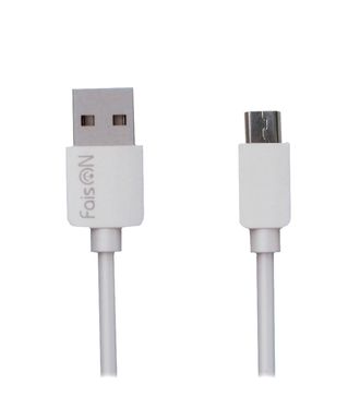 Кабель USB - микро USB FaisON FX1, 2.0м, круглый, 2.1A, силикон, цвет: белый-1