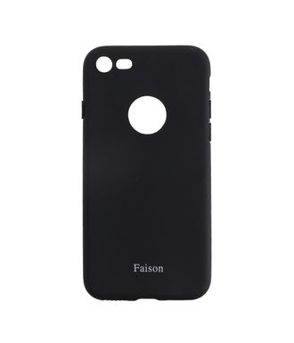 Чехол силиконовый FaisON для APPLE iPhone 5/5S/SE, Matte, тонкий, непрозрачный, матовый, цвет: чёрный-1