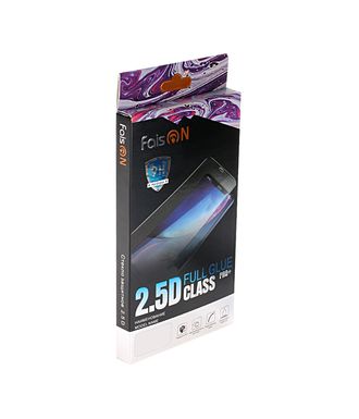 Стекло защитное FaisON для SAMSUNG Galaxy A71, Full Screen, 0.33 мм, 2.5D, глянцевое, полный клей, цвет: чёрный-1