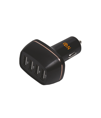 Блок питания автомобильный 4 USB FaisON, FS-Z-423, SONDER, 5400mA, пластик, QC3.0, цвет: чёрный-1