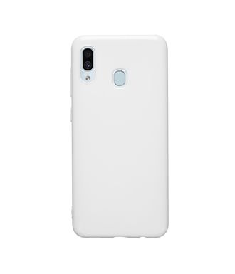 Чехол силиконовый FaisON для SAMSUNG Galaxy A30, Matte, тонкий, непрозрачный, матовый, цвет: белый-1