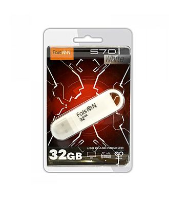 Флеш-накопитель 32Gb FaisON 570, USB 2.0, пластик, белый-1