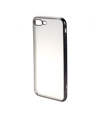 Чехол силиконовый FaisON для APPLE iPhone 7/8, Stylish, тонкий, прозрачный, глянцевый, цвет: чёрный-1
