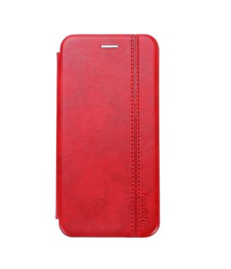 Чехол-книжка FaisON для SAMSUNG Galaxy Note 10 Plus, PREMIUM Line, экокожа, с силиконовым креплением, на магните, цвет: красный-1