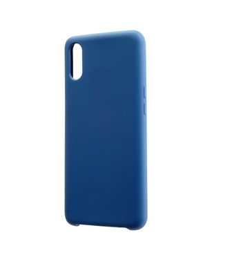 Чехол силиконовый FaisON для SAMSUNG A01, №20, Silicon Case, тонкий, непрозрачный, матовый, цвет: синий-1