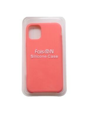 Чехол силиконовый FaisON для APPLE iPhone XI Pro, №42, Silicon Case, тонкий, непрозрачный, матовый, цвет: розовый-1