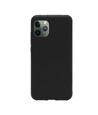 Чехол силиконовый FaisON для APPLE iPhone XI Pro Max, Soft Matte, тонкий, непрозрачный, матовый, цвет: чёрный-1
