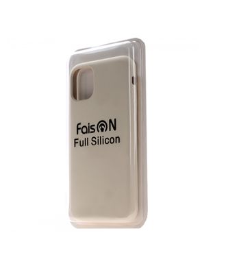 Чехол силиконовый FaisON для APPLE iPhone 11, №19, Silicon Case Full, тонкий, непрозрачный, матовый, цвет: серый, светлый-1