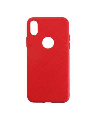 Чехол силиконовый FaisON для APPLE iPhone X/XS, Pixel, тонкий, непрозрачный, матовый, цвет: красный-1