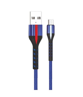 Кабель USB - микро USB FaisON FS-K-1024 ARROW, 1.0м, круглый, 2.0A, нейлон, цвет: синий-1