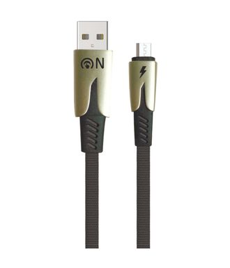 Кабель USB - микро USB FaisON FS-K-1033 Need, 1.0м, плоский, 2.1A, нейлон, цвет: чёрный-1
