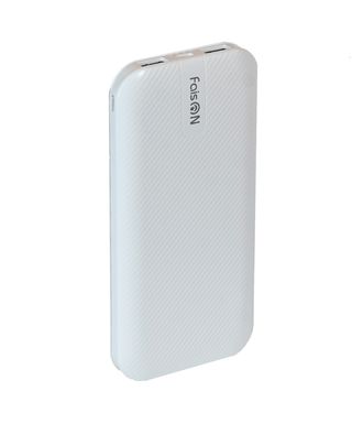 Аккумулятор внешний FaisON B37, Persistent, 10000mAh, пластик, 2 USB выхода, 1.0A, цвет: белый-1
