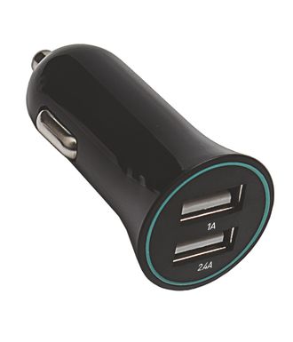 Блок питания автомобильный 2 USB FaisON, FS-Z-413, Classic, 3400mA, 1000mA, цвет: чёрный-1