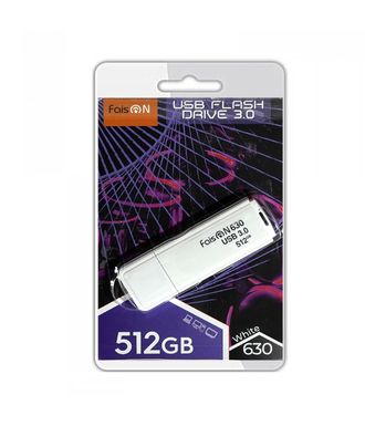 Флеш-накопитель 512Gb FaisON 630, USB 3.0, пластик, белый-1