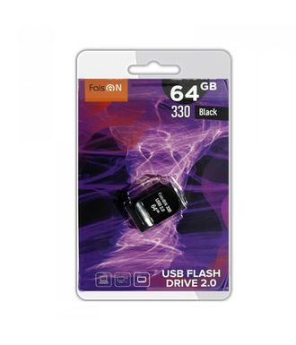 Флеш-накопитель 64Gb FaisON 330, USB 2.0, пластик, чёрный-1
