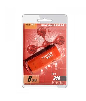 Флеш-накопитель 8Gb FaisON 240, USB 2.0, пластик, красный-1