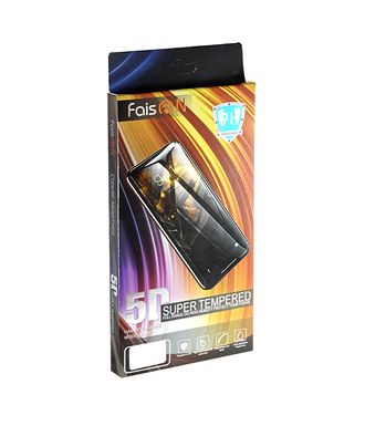 Стекло защитное FaisON для APPLE iPhone 12 Pro Max (6.7), 0.33 мм, 5D, глянцевое, полный клей, цвет: чёрный-1