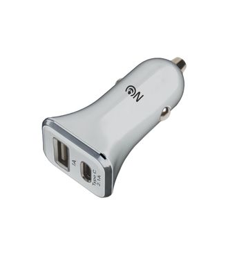 Блок питания автомобильный 1 USB, Type-C FaisON, FS-Z-426W, SONDER, 3100mA, пластик, цвет: белый-1