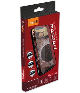 Стекло защитное FaisON для XIAOMI Redmi K30 Pro, GL-01, Radian, 0.4 мм, 2.5D, глянцевый, полный клей, цвет: чёрный-1