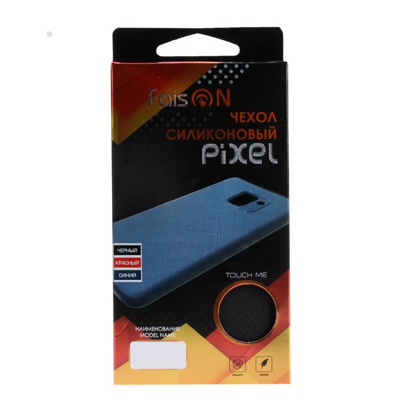 Чехол силиконовый FaisON для APPLE iPhone XS MAX, Pixel, тонкий, непрозрачный, матовый, цвет: чёрный-2