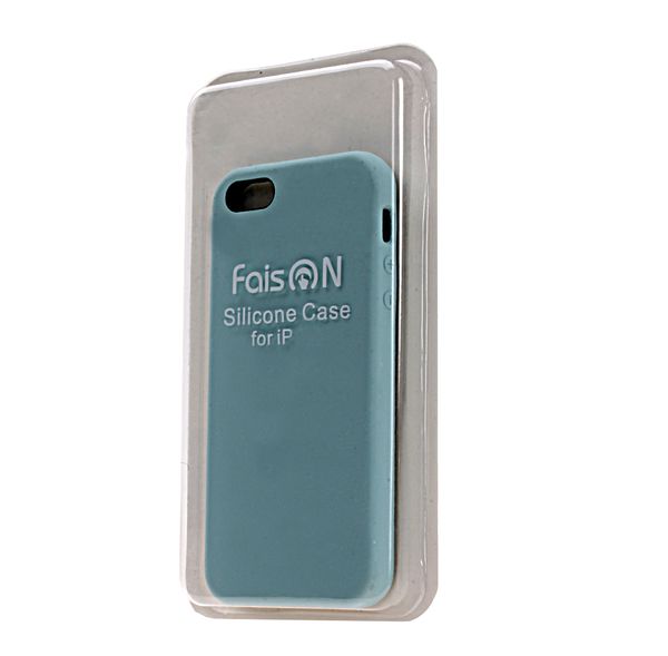 Чехол силиконовый FaisON для APPLE iPhone 6/6S (4.7), №45, Silicon Case, тонкий, непрозрачный, матовый, цвет: голубой, светлый-1