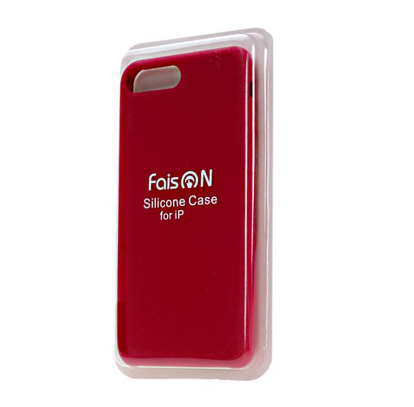 Чехол силиконовый FaisON для APPLE iPhone 6/6S (4.7), №02, Silicon Case, тонкий, непрозрачный, матовый, цвет: бордовый-1