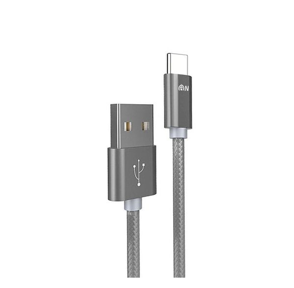 Кабель USB - Type-C FaisON FX2 LINE, 1.0м, круглый, 2.1A, ткань, цвет: белый-1